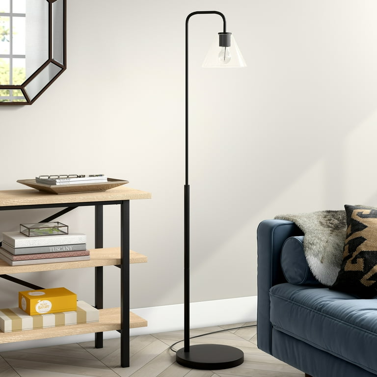 Clear glass online floor lamp