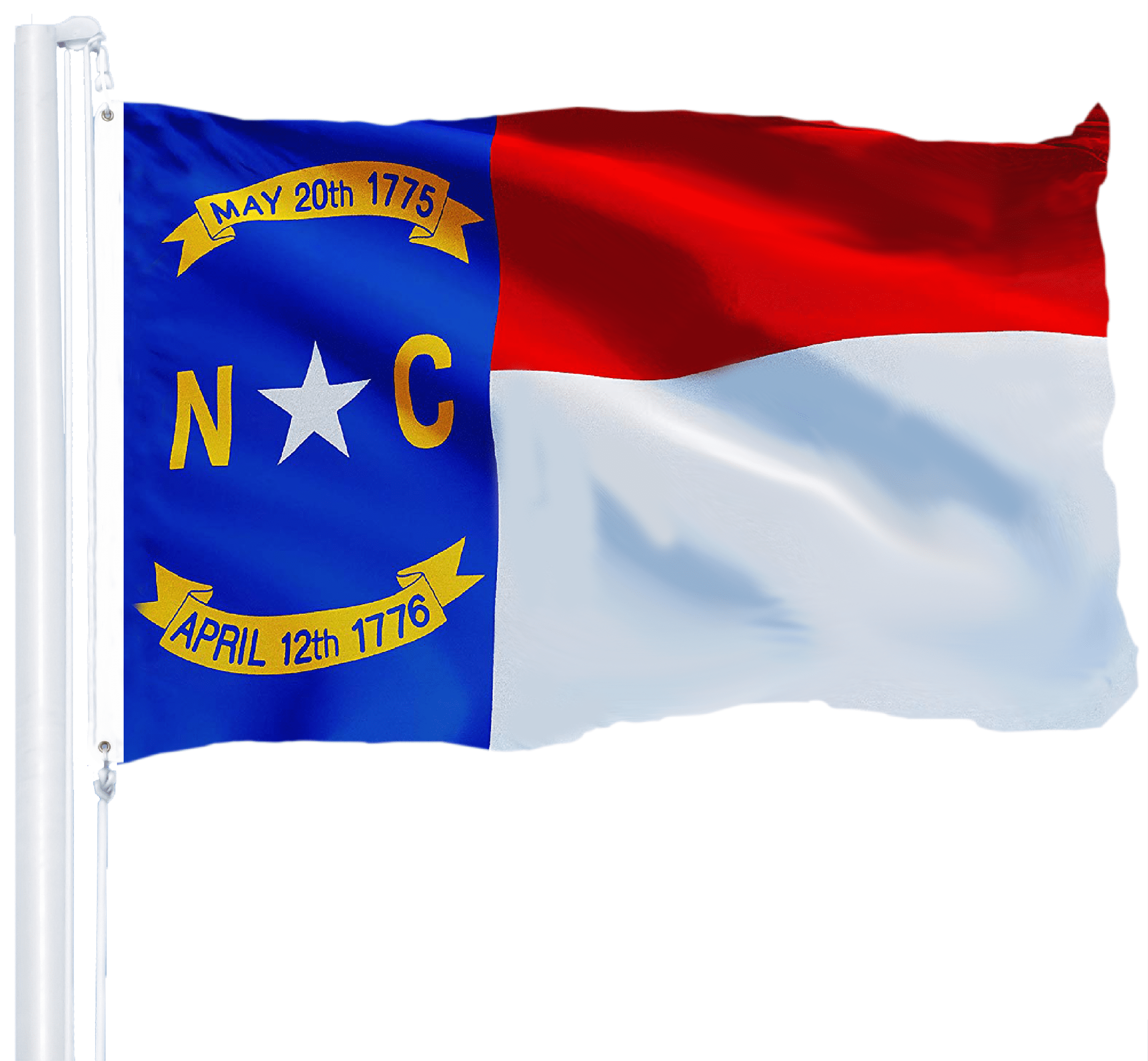 G128 North Carolina State Flag 150D Quality Polyester 3x5 ft Printed