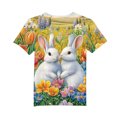 thumbnail image 3 of Camiseta de Manga Corta para Niños con Linda Impresión de Pascua Cuello Redondo Casual Versátil Camiseta de Manga Corta para Niños de 3-14 Años, 3 of 6