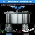 thumbnail image 4 of DTIG 10-Inch High Pressure Circular Rain Shower Head Combo - Tool-Free Install, 3-Spray Handheld for Low Water Pressure, Anti-Clog Nozzles, Adjustable Metal Arm, 4 of 11