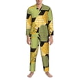 thumbnail image 3 of Fotbe Bee honey Pijama de Hombre con Estampado de Manga Larga, Conjunto de 2 Piezas, Ropa de Dormir Suave y Cómoda con Bolsillos-Small, 3 of 7