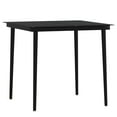 thumbnail image 3 of vidaXL 3 Piece Garden Dining Set with Cushions Brown, 3 of 4
