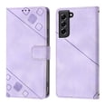 thumbnail image 2 of Tarise Phone Case for Samsung Galaxy S21 FE 5G, Premium PU Leather Card Holder Wrist Strap Magnetic Closure Flip Stand Function TPU Interior Book Cover for Samsung S21 FE 5G Wallet Case, Purple, 2 of 7