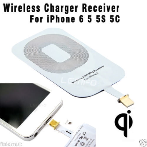 Qi Chargeur Sans Fil Chargeur Récepteur Pad (Port d'Éclairage) pour iPhone  5 / 5S / 5C / SE / 6 / 6S / 7 Plus 