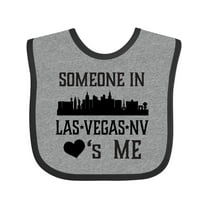 Inktastic Las Vegas Nevada Someone Loves Me Skyline Boys or Girls Baby Bib