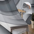 thumbnail image 5 of Sheer Curtains 96 Inches Long, Modern Abstract Moire Art Geometric Light Filtering Window Curtains for Living Room, Black Gray Ombre Rod Pocket Voile Sheer Curtain Drapes, 52"W x 96"L, 2 Panels, 5 of 9