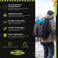 thumbnail image 4 of Sportube Traveler Boot Bag, 45L Ski & Snowboard Gear Backpack for Travel, Azure, 4 of 8