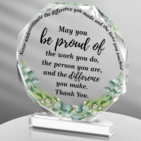 Thank You Gift for Women Inspirational Gift Office Coworker Gifts Graduation Gift for Friends Classmates Colleague Leaving Job Farewell Gift Teacher Appreciation Keepsake(Charming Nonagon)