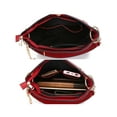 thumbnail image 5 of MKF Collection Grace Women's Shoulder Bag With Wristlet Wallet Vegan Leather Handbag Purse Set by Mia K. -Red, 5 of 12