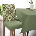 thumbnail image 2 of Chair Covers Set of 4, Sage Green Ethnic Style, Removable Stretchable Parsons Chair Slipcovers Protector for Dining Room, Retro Boho Floral, 2 of 6