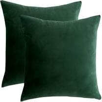 LAMIRO Dark Green Throw Pillows 18x18",Set of 2