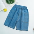 thumbnail image 2 of NAISIBABY Boys Thin Denim Shorts, Summer Baggy with Pockets High Rise Kids Trendy Casual Shorts Blue Size 3, 2 of 4