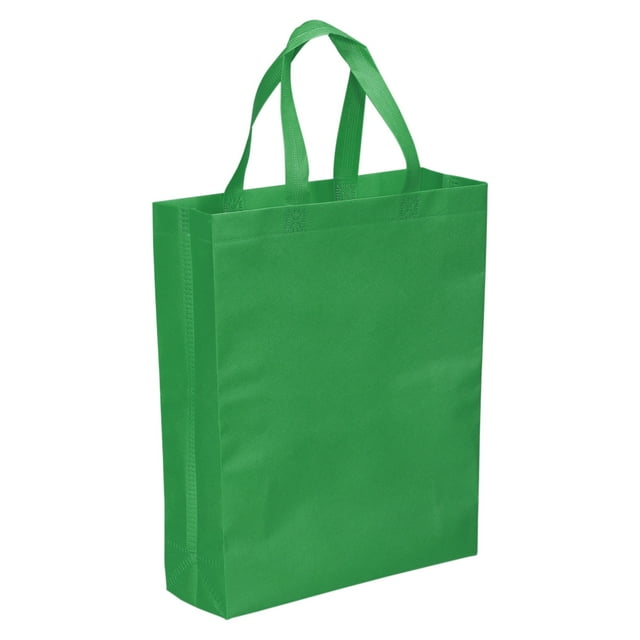 Unique Bargains Sac Cadeau Réutilisable Style Vertical Non Tissé 38x30cm, Vert Foncé Lot de 10
