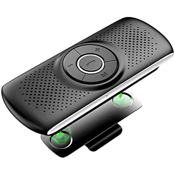 wonima11 Wireless in Car Handsfree Speakerphones, Portable Bluetooth Speaker,Stereo Sound Enhanced Bass/Built-in Mic/TF Card Player/Google Assistant Voice Command for Car, Home, Outdoor