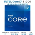 thumbnail image 2 of Procesador Intel Core i7-11700 de Onceava Generación, 2.50 GHz Intel BX8070811700, 2 of 6