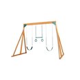 thumbnail image 2 of Trailside Wooden Swingset with Two Swings & Trapeze -  Available in 7 Color Options!, 2 of 5