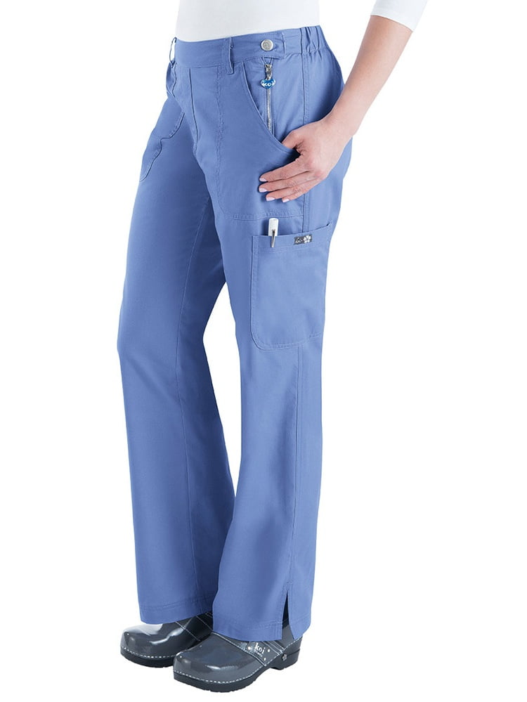 koi Designing Happiness koi Classics Women's Sara Flat Front Flared Scrub Pants