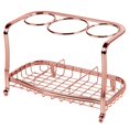 thumbnail image 4 of mDesign Steel Bathroom Countertop Hair Care Organizer Holder Tray - Rose Gold, 4 of 5