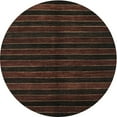 thumbnail image 1 of Ahgly Company Indoor Round Contemporary Black Brown Abstract Area Rugs, 7' Round, 1 of 6