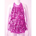 thumbnail image 5 of Aislor Kids Girls Halter Ruffles Sequins Gymnastics Leotard Tutu Skirted for Modern Jazz Ballet Rose 8, 5 of 7