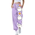 thumbnail image 2 of Purple Pajama Pants for Women Baggy Funny Sweatpants Fall Lounge Joggers for Teen L, 2 of 9