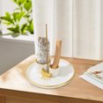 thumbnail image 6 of Incense Holder 4 in 1 Incense and Candle Holder for Burning Sage Palo Santo Ceramic Ash Catcher Tray for Meditation Room 5.9" Gold, 6 of 7