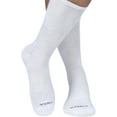 thumbnail image 2 of OTECKA Unisex Basic Crew Socks with Moisture-Wicking - Cushion Comfort Crew Socks, White - 3 Packs, Small-Medium, 2 of 5