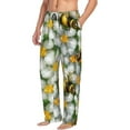 thumbnail image 2 of Haiem Bees and Flower Men's Pajama Pants Ultra Lightweight Pjs Bottoms Sleepwear Bottom Pants with Pocket Drawstring-Small, 2 of 9