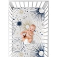 thumbnail image 6 of Sweet Jojo Designs Celestial Navy Blue Gold and White Fitted Crib Sheet, 6 of 6