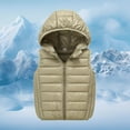 thumbnail image 6 of Teen Boys Puffer Vest Hooded Jacket Green Down Vest Zipper Lightweight Waterproof Sleeveless Outwear Girl Vest 11-12 Years, 6 of 7