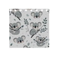 thumbnail image 5 of Koalas Leaves Grey Black Out Curtains Aesthetic for Bedroom Living Room Sliding Glass Doors Kitchen Windows 2 panels set, 5 of 5
