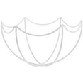 thumbnail image 3 of Wire Lamp Shade Frame White Iron Scallop Dome DIY Accessory, 3 of 6