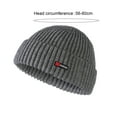 thumbnail image 5 of Men Winter Hat Solid Color Dome Stretchy Dome Knitted Thermal Anti-slip Fall Winter Beanie Outdoor Cycling Work Street Cap, 5 of 8