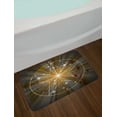 thumbnail image 2 of Pentacle Bath Mat, Medieval Mystic Pentagram on Radial Beam Background, Plush Bathroom Decor Mat with Non Slip Backing, 29.5" X 17.5", Charcoal Grey White, by Ambesonne, 2 of 2