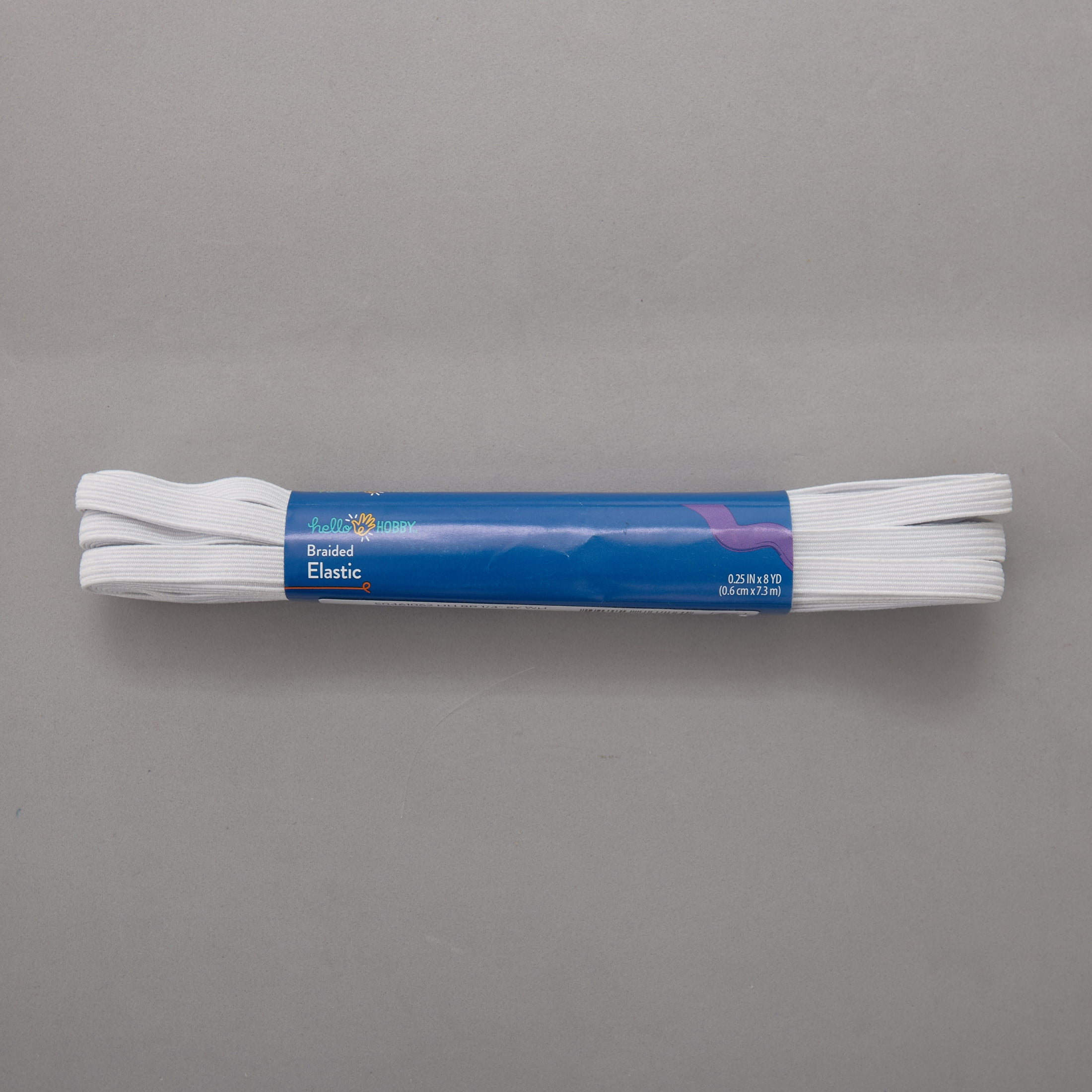 Hello Hobby 1/4 Inch White Sewing & Craft Elastic, 8-Yard