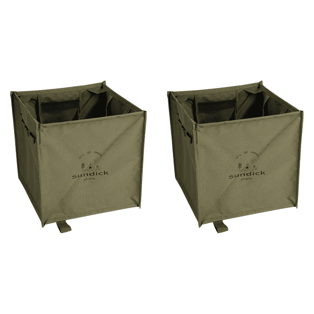 Picnic Lona Plegable Con Asa Bote Basura Portátil para Exteriores (oscuro) Verde
