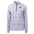 thumbnail image 2 of Women's Cutter & Buck Charcoal Oregon State Beavers Traverse Camo Quarter-Zip Pullover Top, 2 of 3