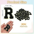 thumbnail image 2 of Uxcell 26 Pack Chenille Letter Patches, A-Z Alphabet Self Adhesive Chenille Patches Embroidered Patch Stickers for DIY Fabric Clothing Shoes Bags, Black, 2 of 6