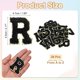 thumbnail image 2 of Uxcell 26 Paquete de Parches de Letras de Chenilla, Parches de Chenilla Autoadhesivos A-Z para DIY Ropa de Tela, Zapatos, Bolsas, Negro, 2 of 6