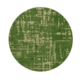 thumbnail image 2 of 8' Green Round Abstract Non Skid Area Rug, 2 of 8
