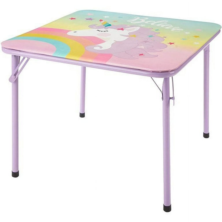 Heritage Kids Unicorn 3 Piece Table Chair Set with 2 Folding