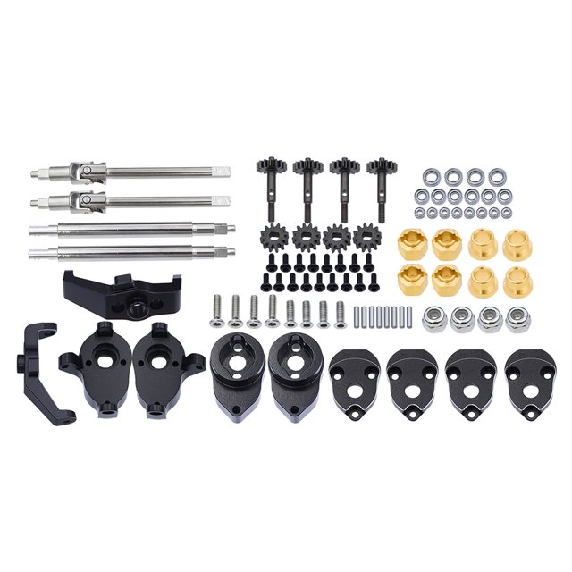 Xingzhi 1x Stable Rear Axle Assembly Kit For 1/18 Trx4m RC Car Accessories Black