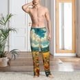 thumbnail image 4 of Bingfone Field Style Bicycle Young Sunflower Mens All Over Print Sleep Pajama Pants-XX-Large, 4 of 5