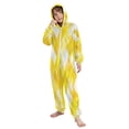 thumbnail image 5 of Soft Big Kids Onesie Pajamas Cozy Loose-Fit Jumpsuits for kids with Pockets for Christmas Lounge & Play Yellow and White Checkered Squares, 5 of 8