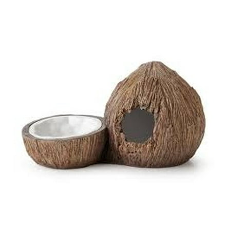 (case pack of 4) Exo Terra Reptile Coconut Hide & Water Dish