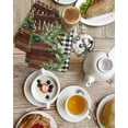thumbnail image 4 of Farmhouse Green Garland Kitchen Dish Towels for Drying Dishes Set of 2, Spring Black Plaid Wood Grain Waffle Weave Microfiber Hand Tea Bathroom Towels Quick Dry & Absorbent Towel 15.7x23.6, 4 of 7