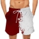 thumbnail image 1 of Pantalones cortos de playa para hombre, informales, de verano, con cintura elástica, estampados en 3D, a rayas, color block Pompotops oipoqjl40837, 1 of 4