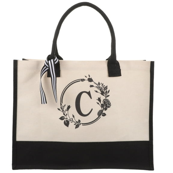 GAXIRE Personalized Bridesmaid Gift Bag Large Tote Bag with Handle Decorative Letter Design