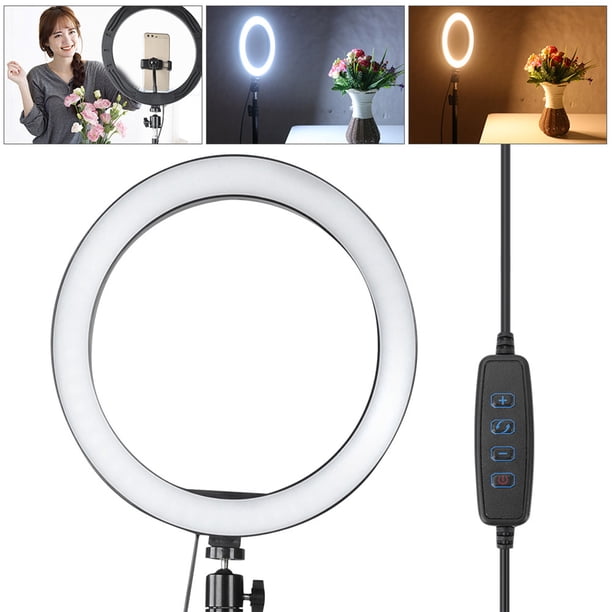 Anillo de luz USB Nikou 10 pulgadas LED regulable para cámara