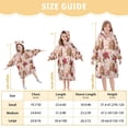 thumbnail image 3 of Wearable Blanket with Sleeves and Pocket Oversized Hooded Sweatshirt 3-14 YR Houses and Flowers L, 3 of 7
